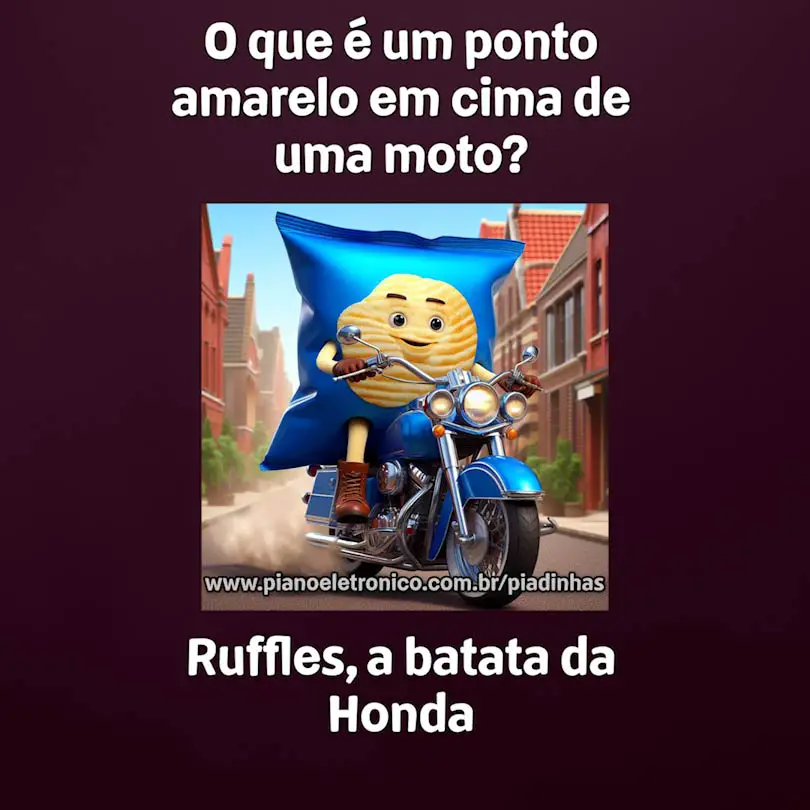 O que é um ponto amarelo em cima de uma moto?

Ruffles, a batata da Honda