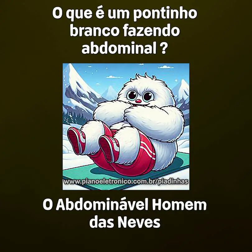 O que é um pontinho branco fazendo abdominal ?

O Abdominável Homem das Neves