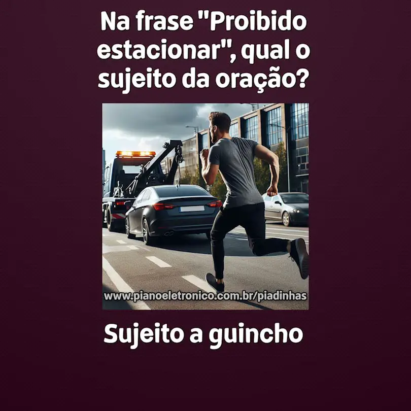 Na frase "Proibido estacionar", qual o sujeito da oração?

Sujeito a guincho