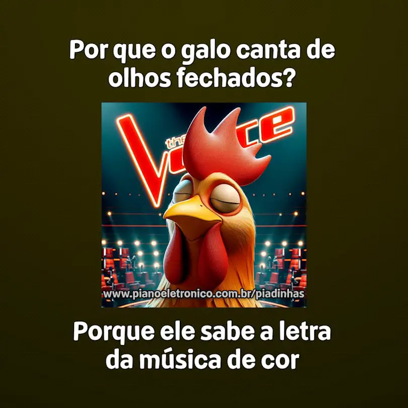 Por que o galo canta de olhos fechados?

Porque ele sabe a letra da música de cor