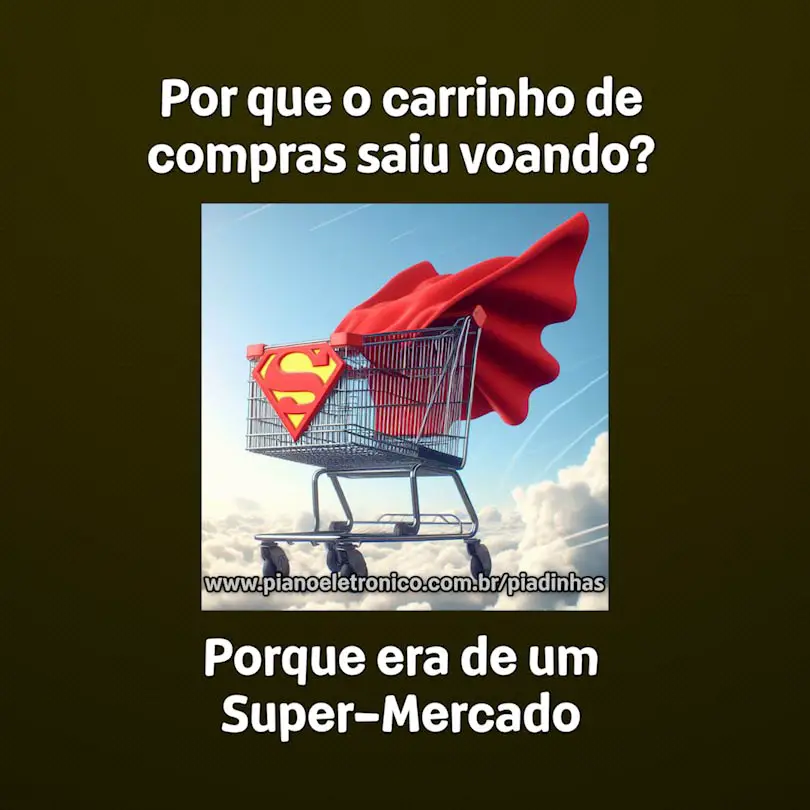 Por que o carrinho de compras saiu voando?

Porque era de um Super-Mercado