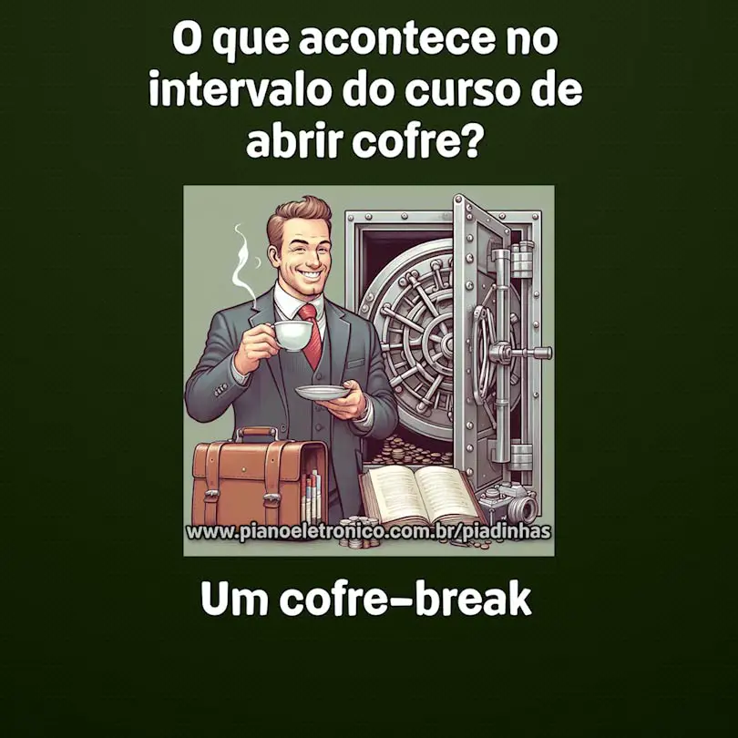 O que acontece no intervalo do curso de abrir cofre?

Um cofre-break