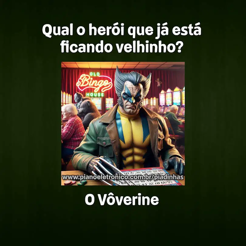 Qual o herói que já está ficando velhinho?

O Vôverine