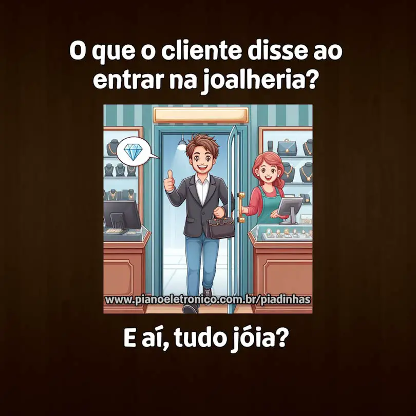 O que o cliente disse ao entrar na joalheria?

E aí, tudo jóia?