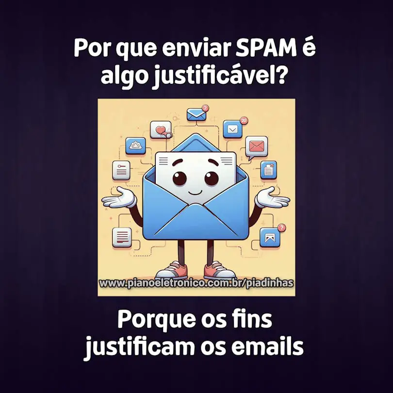 Por que enviar SPAM é algo justificável?

Porque os fins justificam os emails