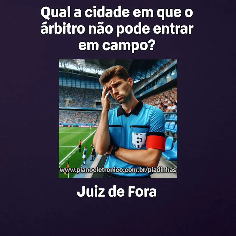 Qual a cidade em que o árbitro não pode entrar em campo?

Juiz de Fora