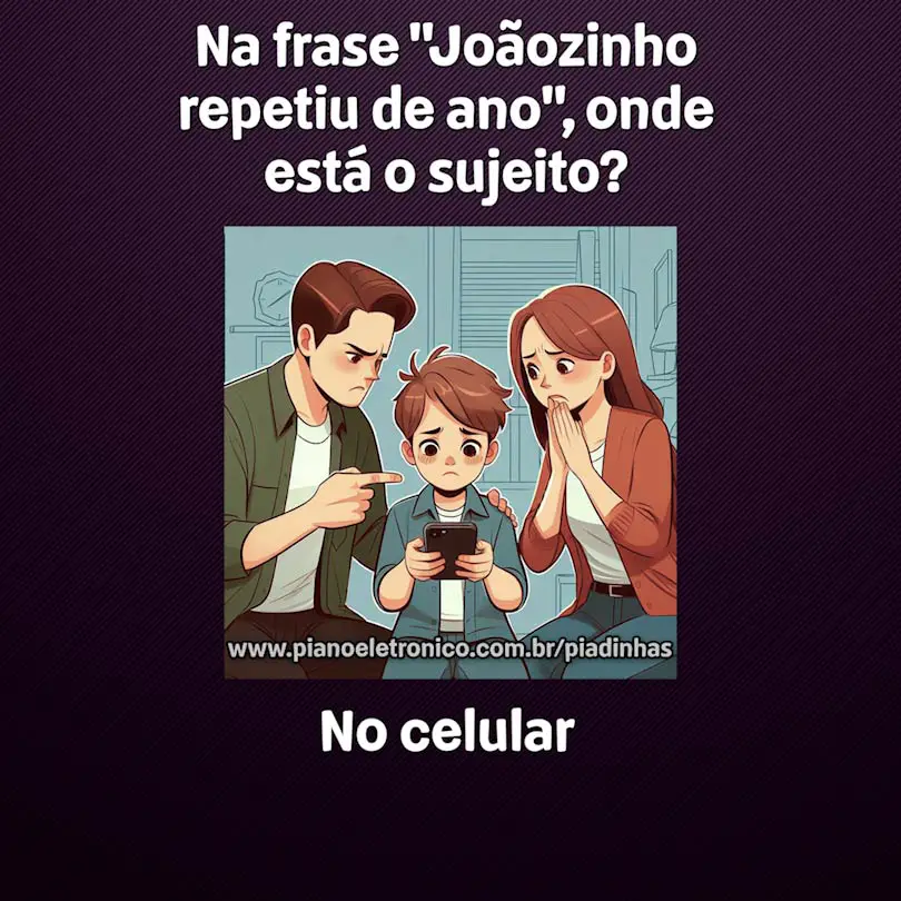 Na frase "Joãozinho repetiu de ano", onde está o sujeito?

No celular