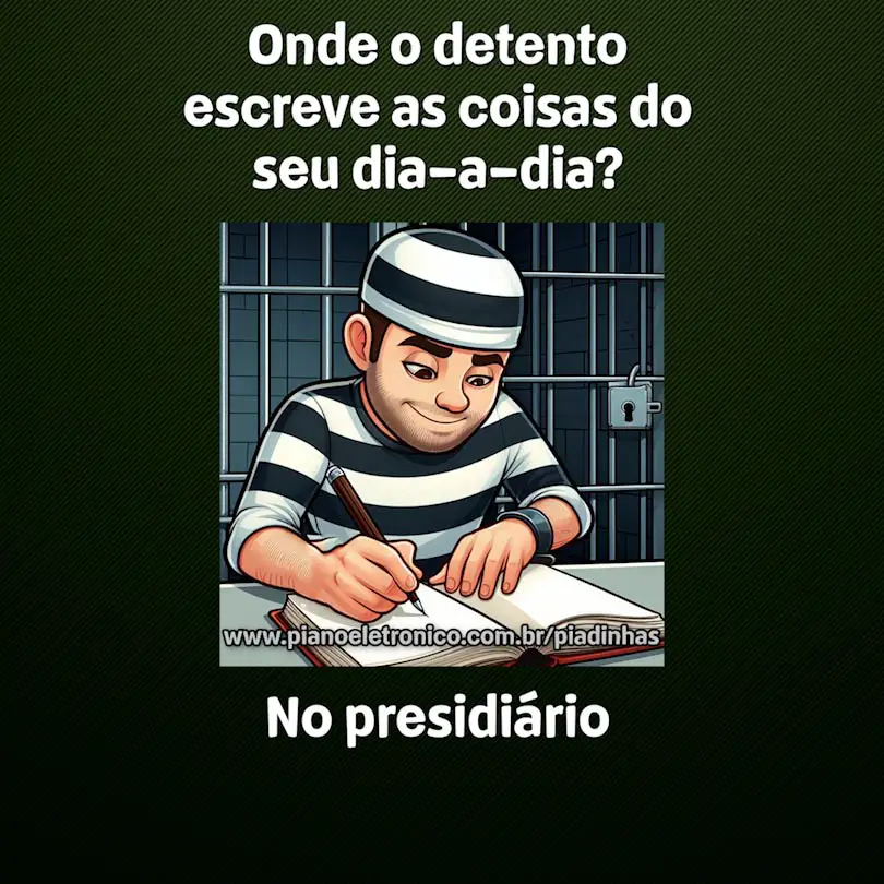 Onde o detento escreve as coisas do seu dia-a-dia?

No presidiário