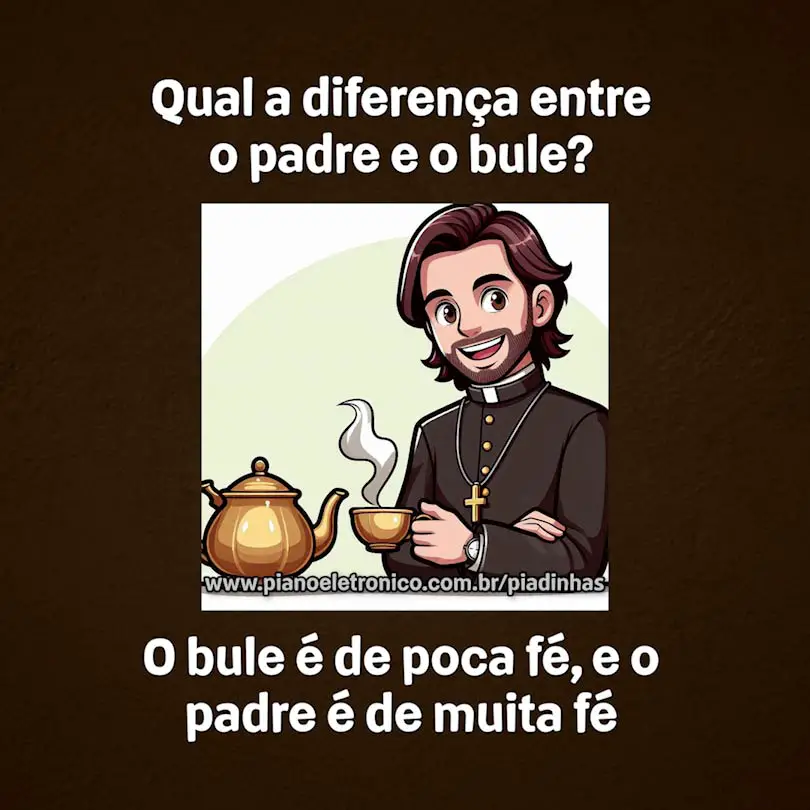 Qual a diferença entre o padre e o bule?

O bule é de po café, e o padre é de muita fé