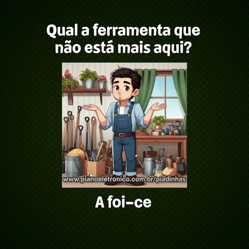 Qual a ferramenta que não está mais aqui?

A foi-ce