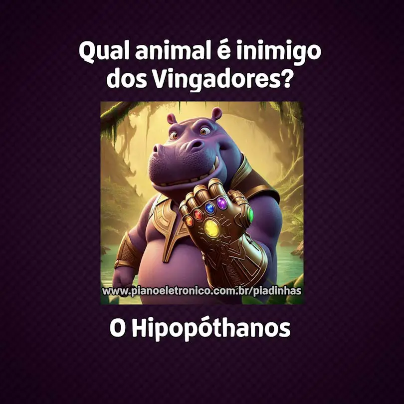 Qual animal é inimigo dos Vingadores?

O Hipopóthanos