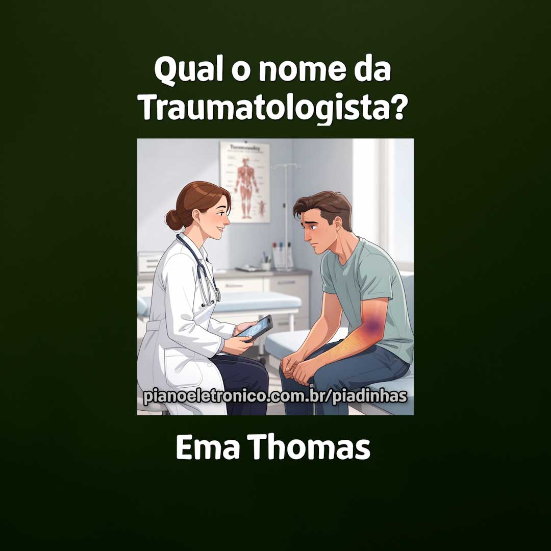 Qual o nome da Traumatologista?

Ema Thomas
